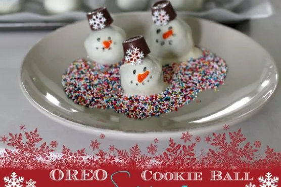 Шарики из печенья OREO – Снеговик